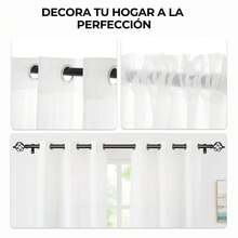 Casaisla Home Collection Cortinero de Metal Extensible (80 a 360 cm) Soporta 22 Kilogramos, Diámetro Exterior 25 mm, Elegante, Práctico y Ajustable, Para Ventanas Chicas, Medianas y Grandes - Negro - Ver 6