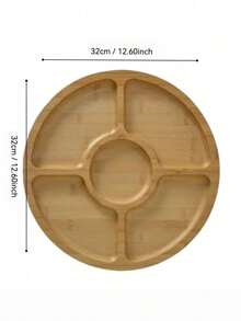 1pc Round Bamboo Cheese Tray With Clear Acrylic Cover - Portable Charcuterie Board For Camping, Gatherings, Restaurants | Appetizer, And Snack Serving Tray For Holidays, Parties, And Snack Organizers (Solid Sky Blue Handcrafted Bamboo) - Multicolor - View 11