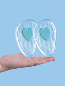 QKC 1 Par/2 Pares de Almohadillas Antideslizantes para la Parte Delantera del Pie, Protectores de Suela Transparentes con Forma de Corazón Antifricción Adecuados para Tacones Altos y Sandalias - Multicolor - Ver 6