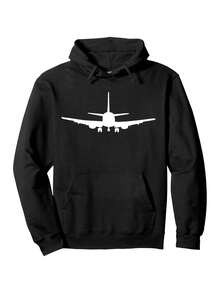 And Unisexation-Themed Airplane Jet Hoodie - Ultra-Soft Breathable Sweatshirt With Airplane And Jet Engine Graphics, Lightweight Hooded Sweater, Hine Washable, Sizes S-XXXL (Id_871 - Đen 19 - Xem 1