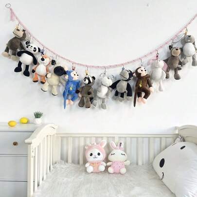 1 Set Animal Doll Storage Hammock, Extra Large Plush Doll Corner Organizer Rack - Adorable Hanging Plush Net For Kids Baby Room Bedroom Decor