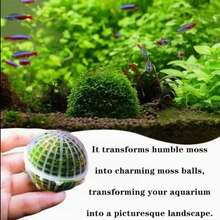 8个装水族箱苔藓球支架 - 漂浮苔藓种植球，（5厘米/1.96英寸）（8厘米/3.14英寸）鱼缸水生植物生长球，水族箱植物装饰，鱼虾养殖水族箱配件 - 造景工具 - 查看 10