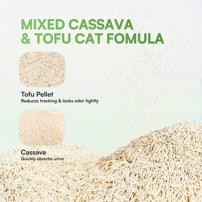 6L Tofu Cat Litter Quickly Clumping Deep Deodorized 2mm Cat Litter With Fresh And Natural Material Cat Clean