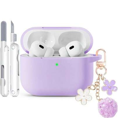 潮流跨境日式樱花钥匙扣吊坠，兼容苹果蓝牙耳机保护套