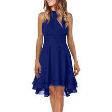 Solid Color Sleeveless Off Shoulder Dress - 紫色 - 查看 6