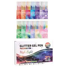 Languo 72 Color Shiny Acrylic Gel Pens,Super Shining Color Painting Gel Pen-Plus Drawing,Graffiti,Hand Account Writing For Acrylic Board/Eggshell/Canvas Shoes/Glass Cup Super Strong Coverage Ideas Gift Choice Back To School Essentials Art Supplies Stationery - Multicolor - View 13