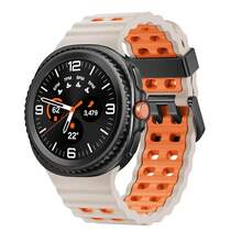 Marine Silicone Sport Band Compatible With Samsung Galaxy Watch 8 Classic 46mm Men Women, Soft Silicone Sport Breathable Band For Galaxy Watch 8 Strap 44mm 40mm,1*Stralight/Orange - 1*星光/橙色 - 查看 1