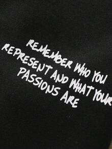 Men's Varsity Letterman Jacket For Streetwear & Daily Wear - Black - View 7