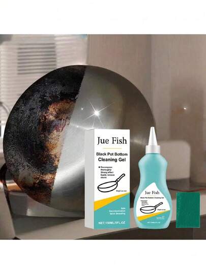 100g Agente de limpieza para ollas quemadas, con toalla incluida. Fuerte descontaminación, elimina los obstinados depósitos de carbón negro. Apto para ollas de acero inoxidable y de hierro fundido. Fórmula no abrasiva, restaura el brillo. Esencial para la cocina. Limpiador de ollas quemadas, eliminador de residuos negros, limpiador de depósitos de carbón, limpiador de ollas de acero inoxidable, limpiador de ollas de hierro fundido, fórmula no abrasiva, restaura el brillo, fuerte descontaminación, esencial para la cocina, limpiador de fondo de ollas