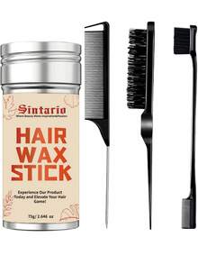 4pcs Styling Wax Stick, Perfect For Controlling Natural Or Wig Curls And Asymmetric Edges, Non Greasy, Suitable For Controlling Curls And Edge Laying, Styling And Shaping Hair Wax Sticks (Bottle Label Random), Pointed Tail Comb - 75g - View 10