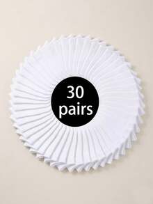 30 Pasang Kaos Kaki Pendek Putih Polos untuk Anak-Anak: Warna Polos, Lembut & Nyaman, Kasual & Serbaguna, Kaos Kaki Pelajar - Cocok untuk Pemakaian Sehari-hari, Warna Acak - MultiWarna - View 12