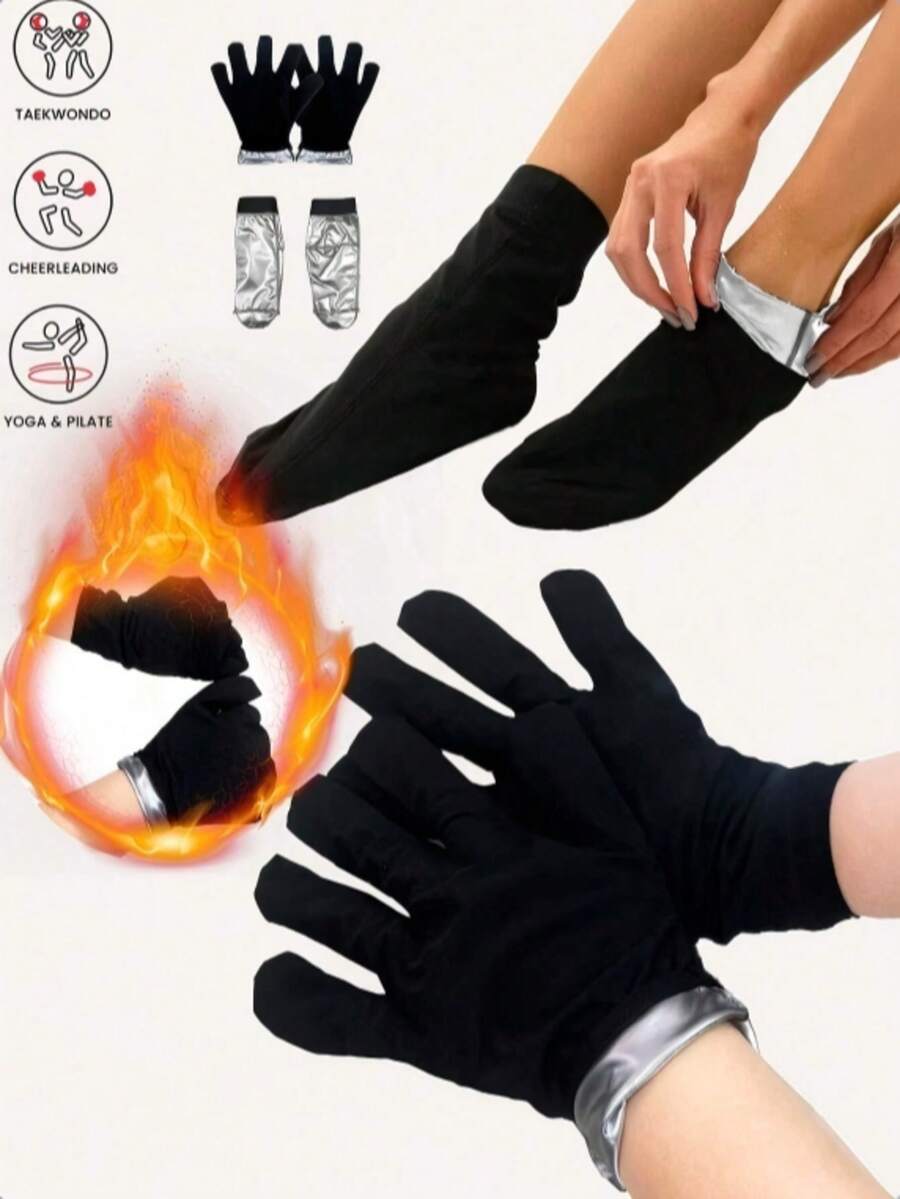 1 par de guantes deportivos para hombres y mujeres, protección de manos para sauna, hidratación para entrenamiento, anti-sequedad, anti-agrietamiento, anti-sudor, protección y cuidado diario de manos y pies - Multicolor - Ver 1