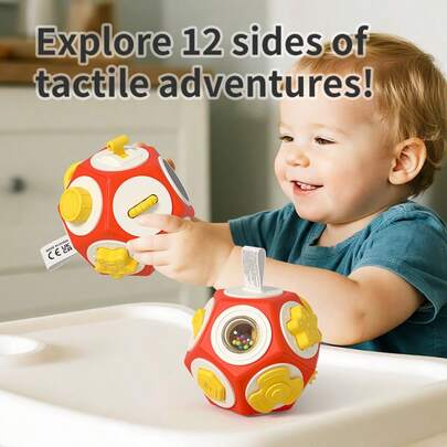 12-In-1 Busy Cube Baby Toys, Travel Toys For Airplane & Car, Learning Fine Motor Skills Sensory Toys For Toddlers 1-3 Year Old