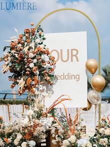 3 Types Of Metal Arch Backdrop Stands In Golden Finish, With Heights Of 7.2FT, 6.6FT, And 6FT Respectively. The Sturdy Wedding Arch Frame Is Suitable For Various Occasions Such As Weddings, Birthday Parties, Baby Showers, Ceremonies, Graduation Decorations, Halloween, And Christmas Events. Made From Durable Metal, These Stands Are Reliable Supplies For Wedding And Party Decorations - 彩色 - 查看 5