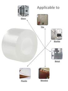 1卷纳米防水防霉胶带，适用于厨房和浴室，自粘密封胶带，适用于水槽、浴缸、墙角、浴室密封和填充，透明色，装饰性墙贴，用途广泛