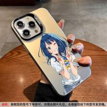 Waifu-Overload Edition Case for  17 Pro Max – Liquid-Silk Silicone Full-Coverage Shockproof Cover, Metallic Silver Accent, Premium Protective Shell Fits 16/15/14/13/12/11/XS Max/8/Plus/XR - Bronce - Ver 7