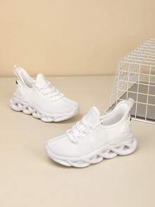 Low-Top Flat Non-Slip Casual Outdoor Children Sports Running Shoes - White - View 2