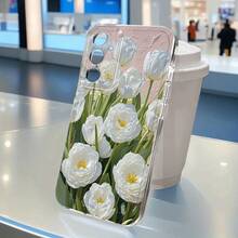 Adecuado para fundas de teléfono  Galaxy Nuevas A5, A3, A02, A34, A13, A14, A32, A24, A12, A50, A54, A70, A73, A55s NOTE 10F12 M10S Funda protectora de gel suave transparente ultrafina con diseño de flores de pintura al óleo, océano, estrella y mariposa, patrón creativo simple 1626 - Multicolor - Ver 7