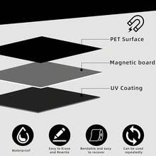 Magnetic Black Dry Erase Board For Refrigerator, 18\ X 39\Chalk Board Contact Paper Decal For Schoolsss, Office, Kitchen Fridge,  Drawing With Dustless Chalk, Holder And Magnets - 18吋x39吋-1包 - 查看 5
