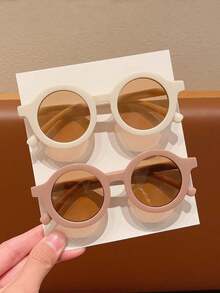 2 Pairs Cute Round Children's Glasses For Boys And Girls, Card Display Only, Shipping Not Included - Multicolor - View 5