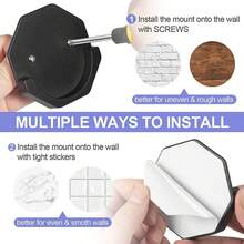 Tendencia2 Soporte De Barra Adhesiva De Cortina De Baño Cortineros  NegroCalidad premium - 1 - Ver 6