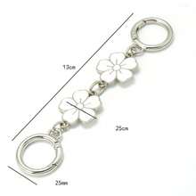 Sakura Pattern Bag Extension Chain, Underarm Bag Chain, Replaceable Shoulder Strap. Sakura Shaped Buckle Bag Extension Chain, Bag Shoulder Strap Accessories, Bag Extension Chain, For Handbag And Wallet Making Pendant Bag Accessories Replacement Parts. - White - View 8