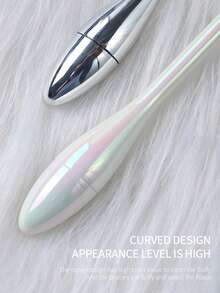 1支彩色手柄日式化妆刷 - 柔软刷毛，适用于指甲粉/腮红等