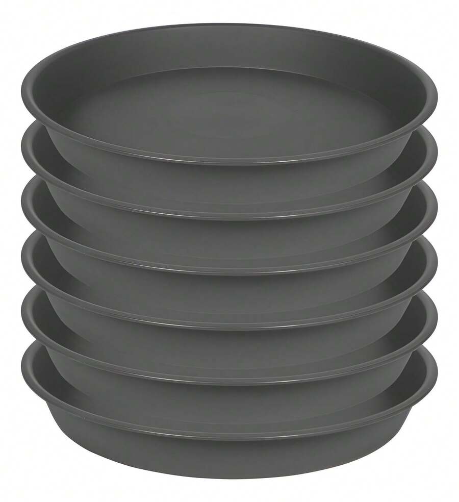 TendenciaKit Paquete Tarea Pesada De 6 Base Plato Para Maceta 30cm Gris Oscuro Gris OscuroCalidad premium - Gris Oscuro - Ver 1