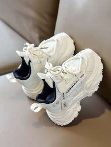 1 Pair Unisex New Breathable Mesh Low-Top Sneakers, Soft Sole Non-Slip Casual Walking Shoes, Fashion Versatile Student Running Shoes, Suitable For Spring And Autumn - Beige - View 5