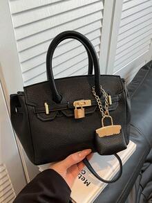 Platinum Chic Handbag, Lightweight Luxury Minimalist Versatile Shoulder Bag, Large Capacity Unique Crossbody Bag - [With Small Pouch] - Multicolor - View 13