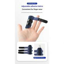 Finger Joint Splint, Support Brace For Sports, Basketball, Sprains, Dislocations, Correction Strap, Bending And Straightening Finger Protector. - 藍 - 查看 4