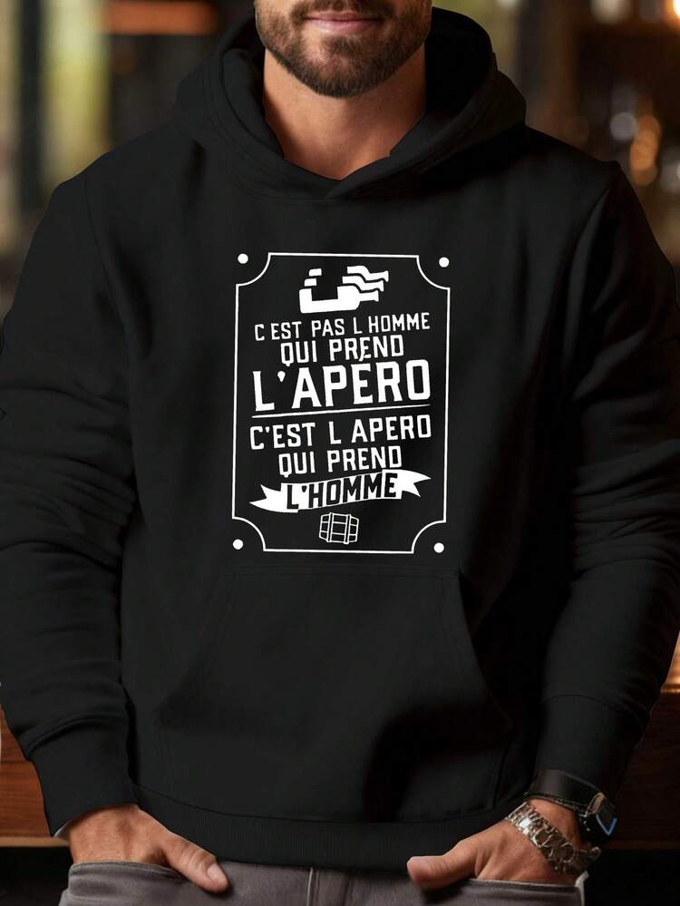 Interesantes sudaderas para hombres, la mejor opción para regalos de vacaciones - Negro - Añade 6