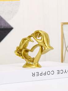 Heart & Hand Design Decoration Craft Best Gifts Birthday - Gold - View 4