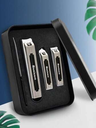 2/3/4 pezzi Set di Tagliunghie Argento Chiaro, Kit di Strumenti per Manicure in Acciaio Inossidabile, Set per Pedicure, Tagliunghie Essenziali per Casa e Viaggio per Dita di Mani e Piedi, Unisex