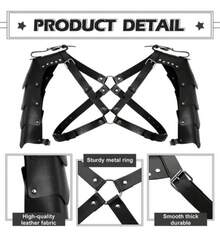 TendenciaCosplay Guerrero Romano Medieval Nordico Vikingo Caballero Negro GenéricaCalidad premium - 1 - Ver 2