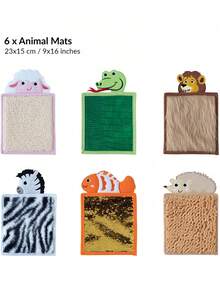 8-Texture Animal Themed Sensory Mat, Tactile Stimulation Toy For Autistic Teens, Early Movement & Sensory Awareness Training For Classrooms, Ideal Back-To-School Gift. Textured Animal Pattern Color Recognition Sensory Mat, Provides Multi-Animal Sensory Exploration Set To Enhance Play Experience. Suitable For Sensory Rooms And Classrooms. - Multicolor - View 10