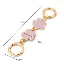 Sakura Pattern Bag Extension Chain, Underarm Bag Chain, Replaceable Shoulder Strap. Sakura Shaped Buckle Bag Extension Chain, Bag Shoulder Strap Accessories, Bag Extension Chain, For Handbag And Wallet Making Pendant Bag Accessories Replacement Parts. - White - View 9
