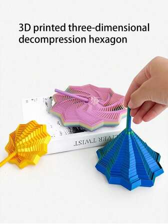 1pc/2pcs 3D Printed Gravity Octagon Gyro - Cool Desktop Decor & Unique Gift For Men, Women, Teens