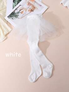 1 Stück Mädchen Prinzessin Tüllrock Leggings, weich dehnbar minimalistisch elegante Stirnband Strumpfhose - Verschiedenfarbig - Übersicht 14