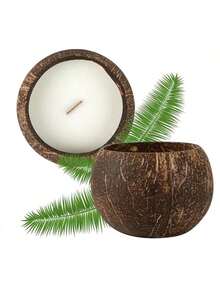 Coconut Shell Scented Candle, Hand-Crafted Premium Home & Bedroom Fragrance Gift, Candle, Candles, Gifts, Ornaments, Decorations - Multicolor - View 5