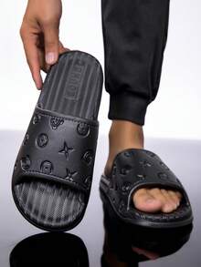 2026 New Summer Men/Women Slippers, Lightweight & Soft EVA Indoor Outdoor Bathroom Beach Sandals, Simple Design, Anti-Odor & Anti-Slip - Black - View 4