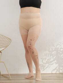 1 Pair Of Women's Gothic Vertical Line Jacquard Pantyhose - Ultra-Thin, Sexy, Slim-Fit And Shaping, Suitable For Daily Wear And Valentine's Day Dates. - Black - View 6