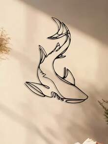 Shark Wall Decor - Ocean Style Nautical Decoration, Creative Tropical Beach Home Accent, Unique Modern Cut Design, Perfect Home Gift - View 2