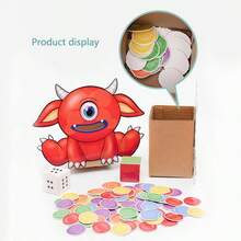 qixi 1pc Kids Elementary School Math Calculation Puzzle Toy Monster Cookie Paper Educational Tool - Red - View 10