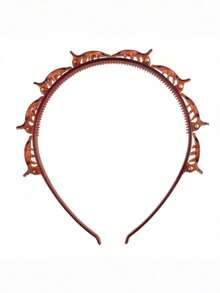 1/2pcs Woven Headband, Double-Layer Hollow Hair Hoop, Facial & Bangs Decorative Headpiece, Hair Band, Head Accessories Hairband - Multicolor - View 5