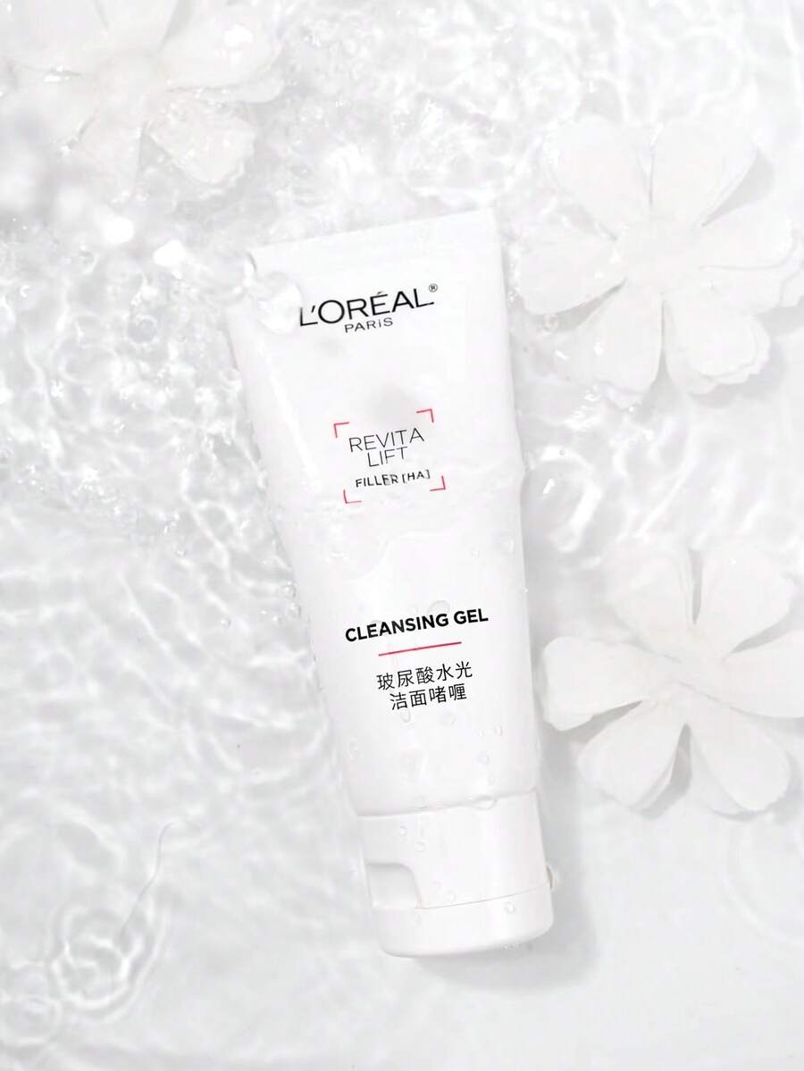 L'Oreal 复颜玻尿酸洁面啫喱，30毫升，保湿日常洁面乳，不干燥泡沫洁面乳 - 白色 - 查看 1