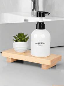 Wooden Base Bathroom Shelf Tray, Suitable For Decoration, Small Wooden Tray, Rustic Style Bathroom Decor, Can Hold Soap Bottles, Plants, Cosmetics, Candles, Towels, Jewelry And More.