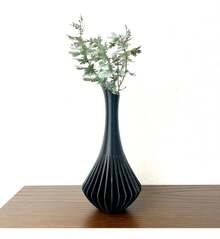 TendenciaFlorero Escultura Minimalista Moderno Acabados Mate 23 CmCalidad premium - Negro - Ver 1