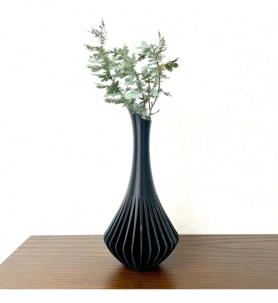 TendenciaFlorero Escultura Minimalista Moderno Acabados Mate 23 CmCalidad premium - Negro - Ver 1