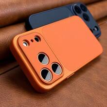 New Luxury Upgraded Version Retro Faux Leather Phone Case, Compatible With IPhone 17Air, 16, 15, 14, 13 Pro Max, 17Pro, 17Promax, Large Camera Window, Shock-Resistant Soft Edge Hard Shell - Black - View 6